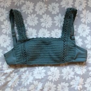 Teal bathing suit top from Target size S